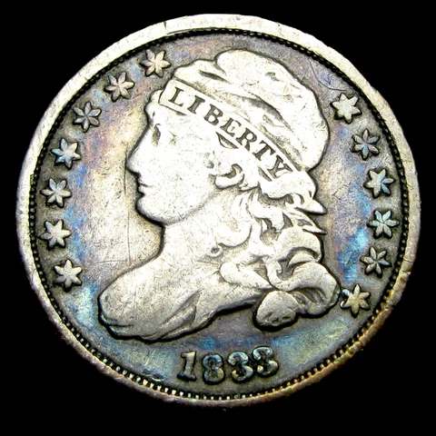 1833 Capped Bust Dime Silver ---- Nice Type Coin ---- #IK516 Cover