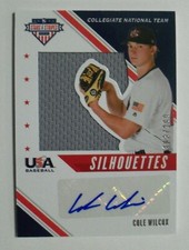 2020 Panini Stars & Stripes USA Baseball Auto Relic Cole Wilcox /299
