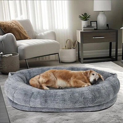 Human Size Pet Bed Calming Mattress Sofa Sleeping Floor Mat Cushion Zipper Cover - image 1 of 4