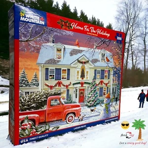 Puzzle White Mountain "Hogar para las Fiestas" Navidad 1000 Piezas Completo - Imagen 1 de 7