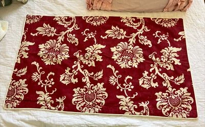 Chaps Ralph Lauren French Riviera 1 ÚNICO King Sham Jacobino Vermelho Floral Bege - Imagem 1 de 4