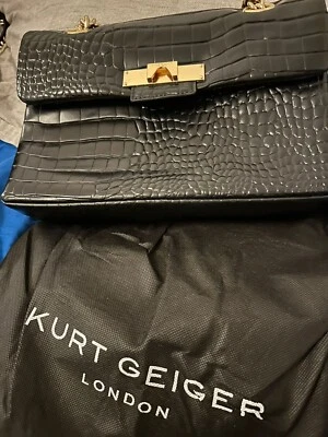 KURT GEIGER LONDON Croc Kensington Bag.used Twice Very Good Condition . - Image 1 of 4