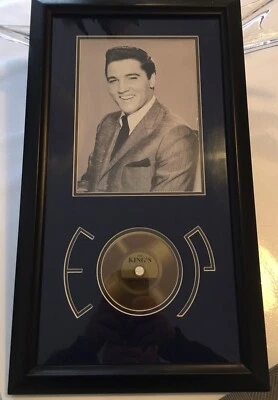 Rarissime Disque D’or (cd) Elvis Presley + Hair Authentique Cheveu Du King - Photo 1/4