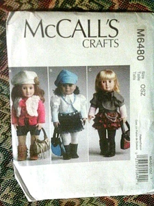 Unbenutztes Muster, Kleidung für 18-Zoll-Puppe, American Girl Typ, McCall's c 2011 - Bild 1 von 2