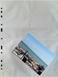 100 x A4 Fotohüllen, Sammelhüllen mit weißer Mittelfolie, 8 Taschen à 10x15 cm - Photo 1/1