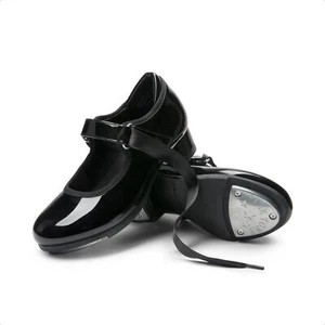 Girls Dance Shoes Tap Shoes Mary Jane Shoes Low Chunk Heels Pumps - Picture 1 of 9