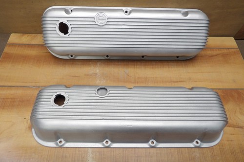 Cal Custom Big Block Chevy Finned Aluminum Valve Covers 396 427 Vintage ...