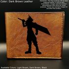 Custom Engraved FINAL FANTASY 7 CLOUD Leather Bifold Wallet - 3 Color Choices