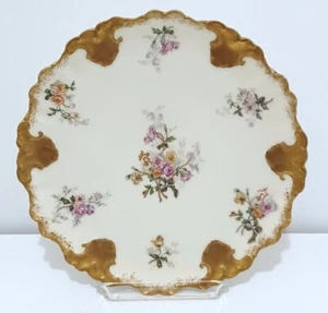 AK Co Limoges Floral Plate, 9 1/4",  (1880-1890) in Nice Antique Condition - Picture 1 of 4