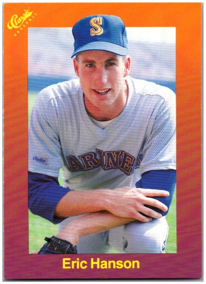 1989 Classic Travel Orange Rookie  RC #145 Erik Hanson - Free Shipping - Image 1 of 2