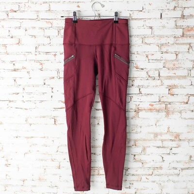 Leggings cálidos de invierno forrados de lana rojos talla 4 de Lululemon para mujer Foto 1 de 4