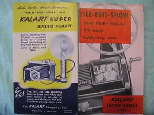 Folletos de instrucciones vintage para visor editor de flash de cámara Kalart - Imagen 1 de 3