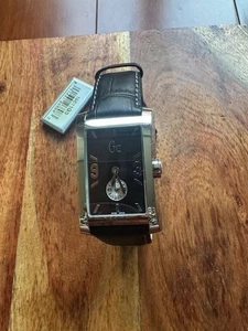 OROLOGIO NUOVO AUTENTICO GC GUESS COLLECTION 19511G3 CINTURINO PELLE NERO NUOVO CON SCATOLA - Foto 1 di 1
