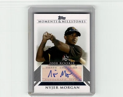 2008 Topps Moments & Milestones #RA-NM Nyjer Morgan 新秀亲笔签名 — 第 1/2 张图片