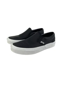 Vans Classic Slip-On Black Canvas Sneakers Shoes Size M 5.5 / W 7 - Picture 1 of 8