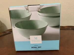 Juego de 4 tazones de cereal sopa verde diario Martha Stewart 6 x 2,5" Tailandia WB - Imagen 1 de 17
