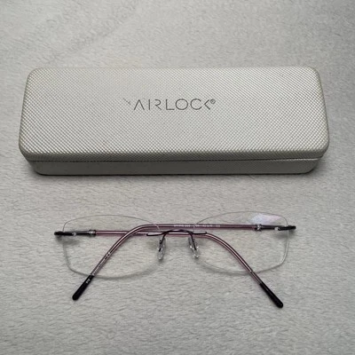 Marchon Anteojos Airlock Divine 203 Mujeres Rosa Sin Montura Metal Gafas Marcos Foto 1 de 4