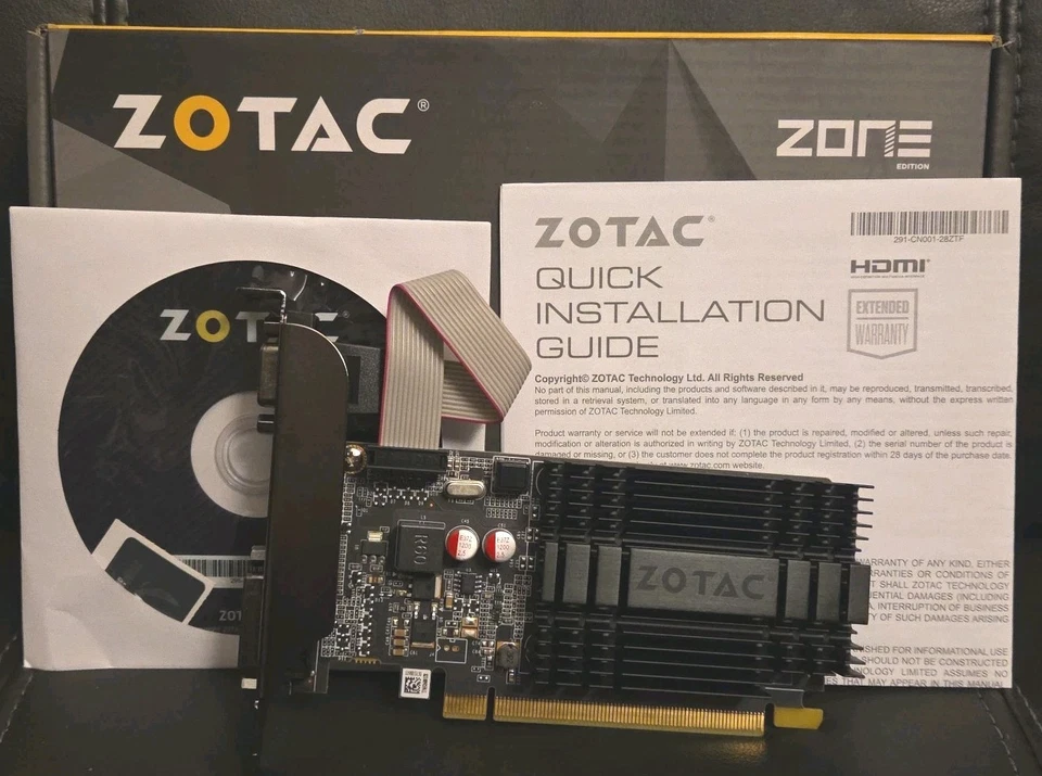 Zotac GT 710 ZONE Edition 2GB 64Bit DDR3 PCIe Video Card ZT-71302-20L Open Box - Image 1 of 4