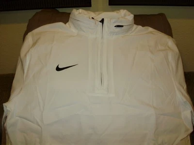 Nike Woven Coaches FJ9545-101 Blanco L/S 1/4 Cremallera Golf Sudadera con Capucha Chaqueta Viento Para Hombre XL Foto 1 de 4