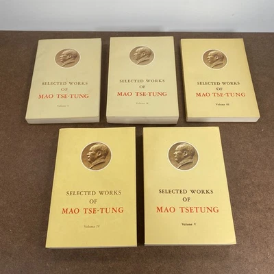 Selected Works of Mao Tse-Tung Vol 1-5 1967-1977 FLP Peking Communist Paperback - Image 1 of 4