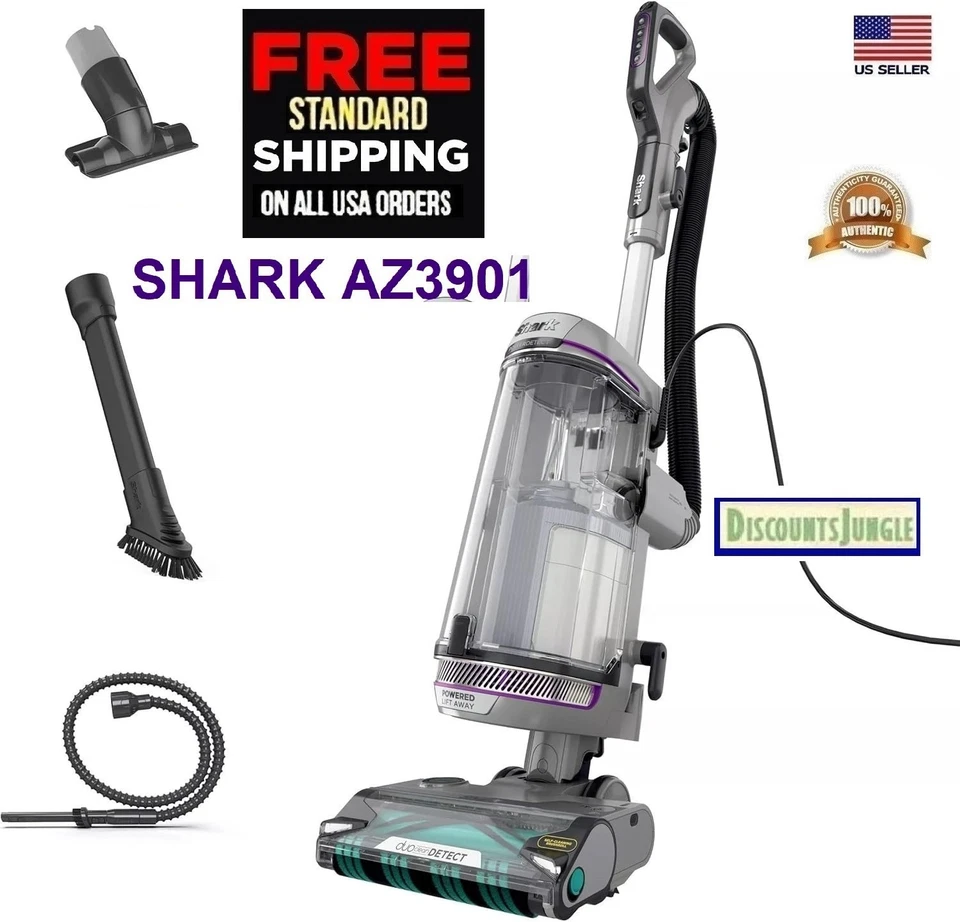 Shark AZ3901 POWERDETECT Upright Vacuum Cleaner Self Cleaning Brushroll DuoClean - Image 1 of 4