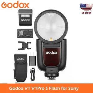 Godox V1 Pro V1Pro S TTL Round Head On-Camera Flash Light Speedlite For Sony - Picture 1 of 11