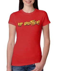 Camiseta Rest In Peace Wresting Legend Mania Brother para mujer calce ajustado junior - Imagen 1 de 6