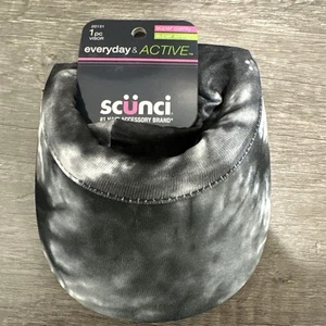 Scunci Visor Everyday & Active Ultra Comfy Super Stretch Cap Black And White New - Picture 1 of 4
