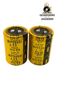 2 Stück Elektrolytkondensator ELNA 10000uF 63V Ø 35mm-50mm - Bild 1 von 3