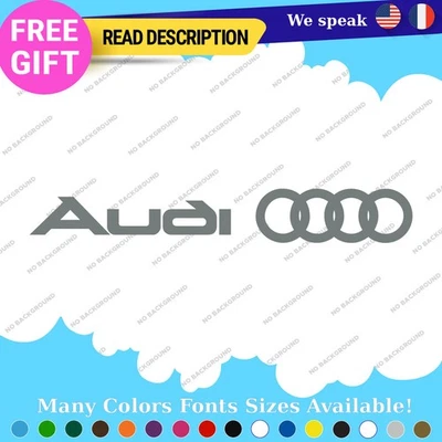 Fits Audi Quattro Stickers Decal Vinyl Door Sport AWD Racing Line S Car e-tron Foto 1 de 4