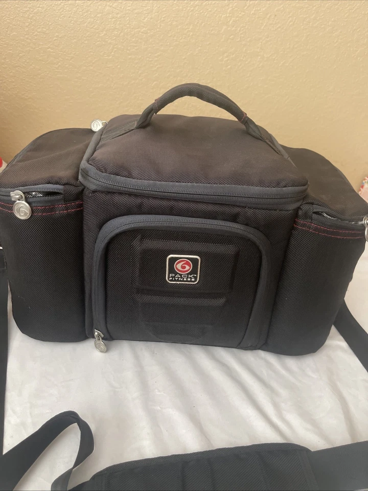 Paquete de 6 bolsas de almuerzo Fitness Innovator 300 negras para gimnasio, negras Foto 1 de 4