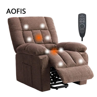 AOFIS Electric Power Lift Reclining Sofa Fabric Recliner Chair w/ Remote&Heating - Image 1 of 4