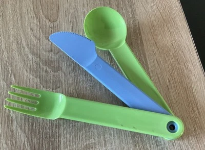 TUPPERWARE To Go Picknick Besteck SET Messer + Gabel + Löffel Neu - Bild 1 von 2