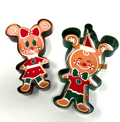 New 2020 Disney Christmas Baking Mickey Minnie Gingerbread Cookie Cutters ONLY - Image 1 of 4