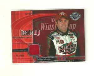 2003 WHEELS HEADS UP DRIVERS WORN WINSTON CUP HAT CARD OF BOBBY LABONTE 19/90 - Picture 1 of 2
