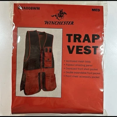 Winchester Trap Vest Red Black Ventilated Mesh Body WTA008WM Size Medium - Image 1 of 2