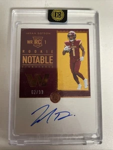 2022 Panini Encased Jahan Dotson Notable Rookie Signatures Auto 62/99 Rc - Picture 1 of 2