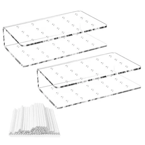 2 Pieces Cake  Stand, with 100 Cake  Stems,20 Holes,Lollipop Holder6836 - Bild 1 von 8