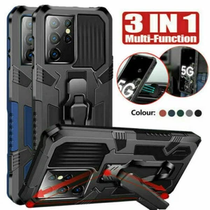 For Samsung Galaxy S24 S22 S23 Ultra A35 A25 Shockproof Hybrid Stand Case Cover - Photo 1 sur 18