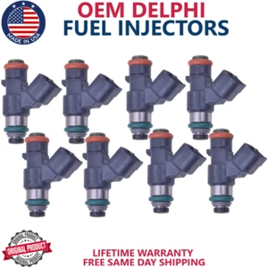 x8 GENUINE DELPHI Fuel Injectors For 2010-2014 GMC Yukon 6.2L V8 #12609749 - Picture 1 of 4