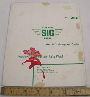 SIG RC AND FREE FLIGHT GAS AIRPLANE & TETHER CAR CATALOG PRE ZIP CODE  - Image 1 of 4