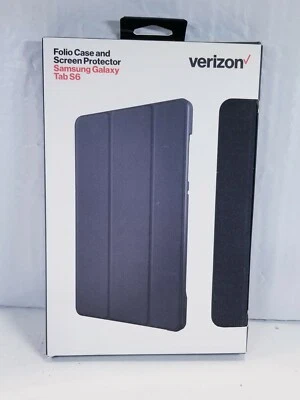 Verizon Folio Hard Case and Screen Protector for Samsung Galaxy Tab S6 - Black - Image 1 of 4