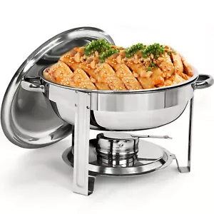 Piatti Chafer in Acciaio Inox 5QT con Coperchio 5QT per Ristorazione Buffet - Foto 1 di 10