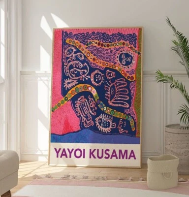 Yayoi Kusama Abstract Art Poster, Modern Contemporary Print, Home Wall Art Decor - Image 1 of 4