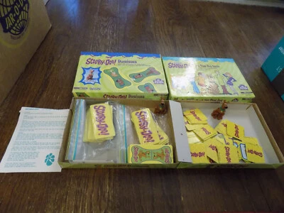 Lot Scooby Doo Dominoes & Get That Dog Game (2) 3" Scooby Figures No Reading Fun - Image 1 of 4