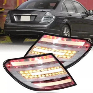 For 2007-2010 Mercedes Benz Class C W204 LED Rear Tail Lights Lamps Left+Right - Picture 1 of 9