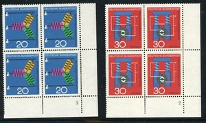 Germany 1966 Science Progress  Sc 965-966, Mi 521-522 plate block 2, F-VF  MNH - Picture 1 of 1