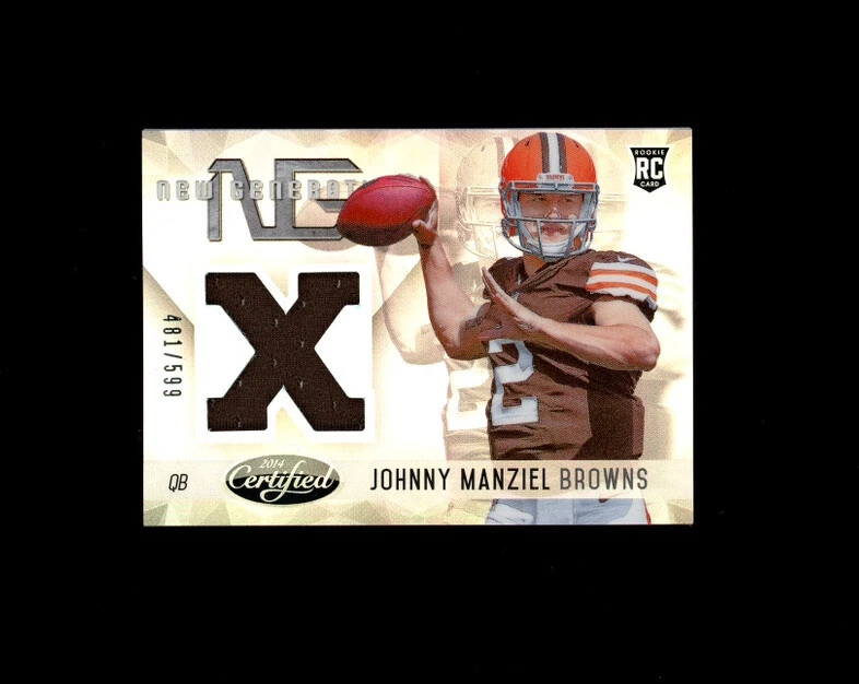 2014 Totally Certified SP JOHNNY MANZIEL JERSEY PATCH /599 RC! Cleveland  - Image 1 of 1