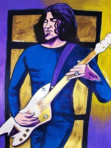 JACK WHITE STRIPES PAINTING narratori chitarra gretsch thunderbird blunderbuss cd - Foto 1 di 1