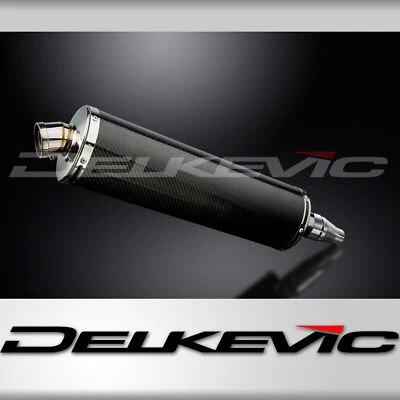 Kit de silenciador de escape de carbono ovalado de 18" sin cordones Kymco Downtown 300i 2011-2016 Foto 1 de 4